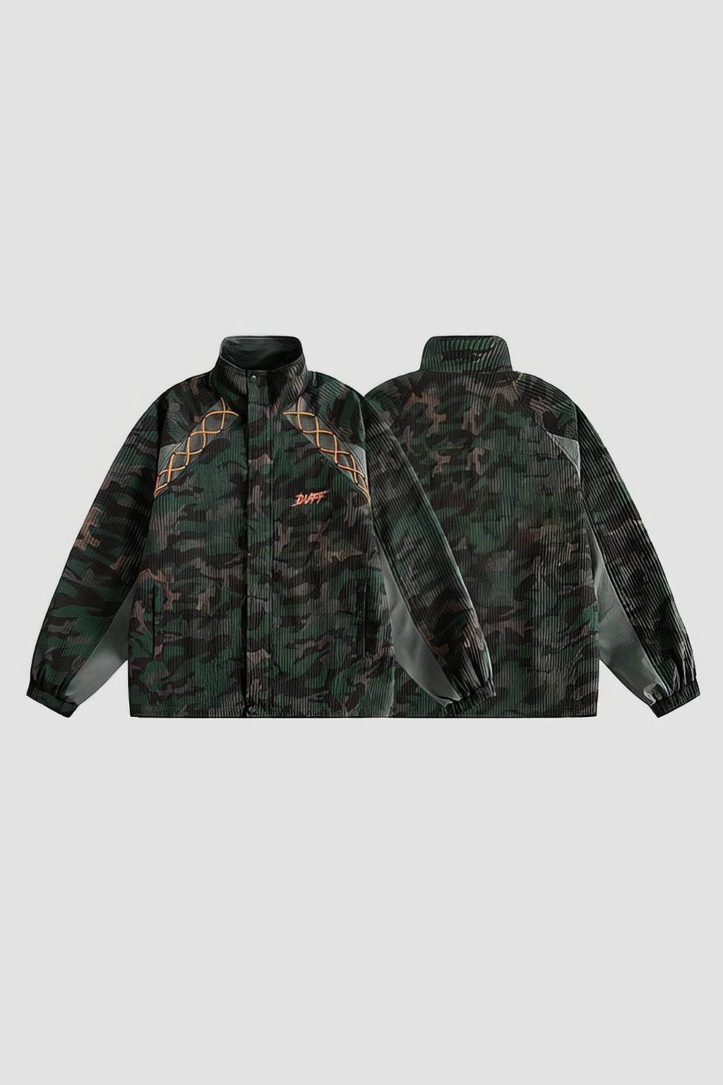 Loose Fit Corduroy Camouflage Jacket - Urban Streetwear Essential